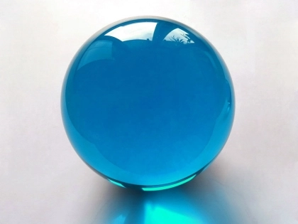 crystal sphere | glass ball turquoise 35 mm