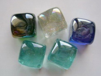 Glas-Quader- ca. 25x25 mm kobaltblau-ir 1 kg