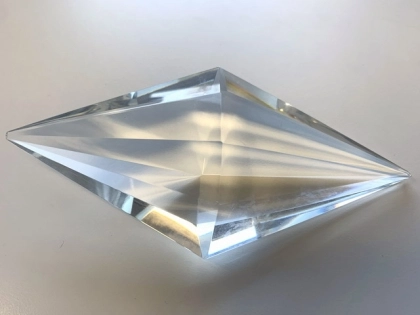 Rhombus aus Kristallglas klar 16 cm