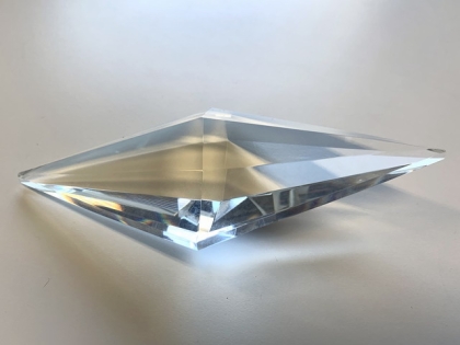 Preview: Rhombus aus Kristallglas klar 2