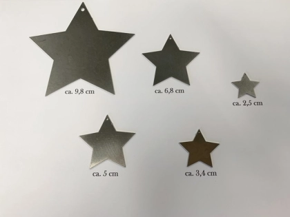 Sterne aus Edelstahl Mix, verschiedene Größen