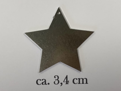 Preview: Sterne aus Edelstahl ca. 3,4 cm/ 10 Stück