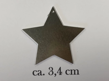 Sterne aus Edelstahl ca. 3,4 cm - für Dekoration