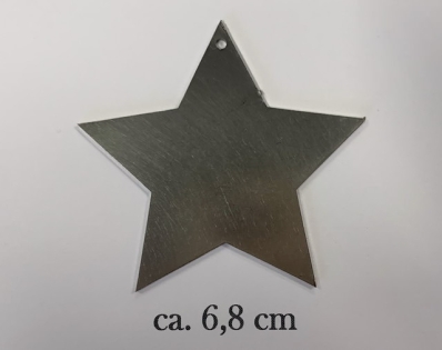 Preview: Sterne aus Edelstahl ca. 6,8 cm/ 10 Stück