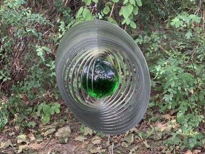 Windspiel aus Edelstahl 300 mm grün