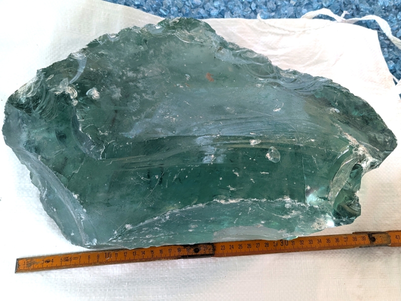 Glasbrocken türkis, ca. 400mm