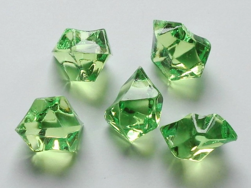 Acrylic Gemstones 24x16 mm Light Green