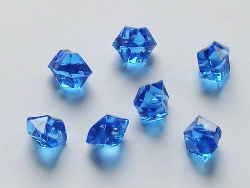 Acrylic Gemstones 8x13 mm Cobalt Blue