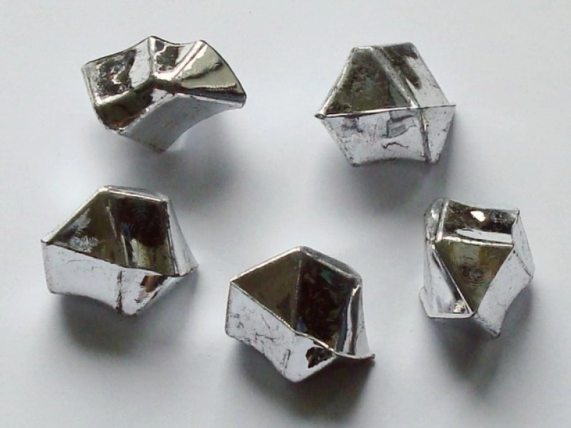 Acrylic Gemstones 24x16 mm Silver