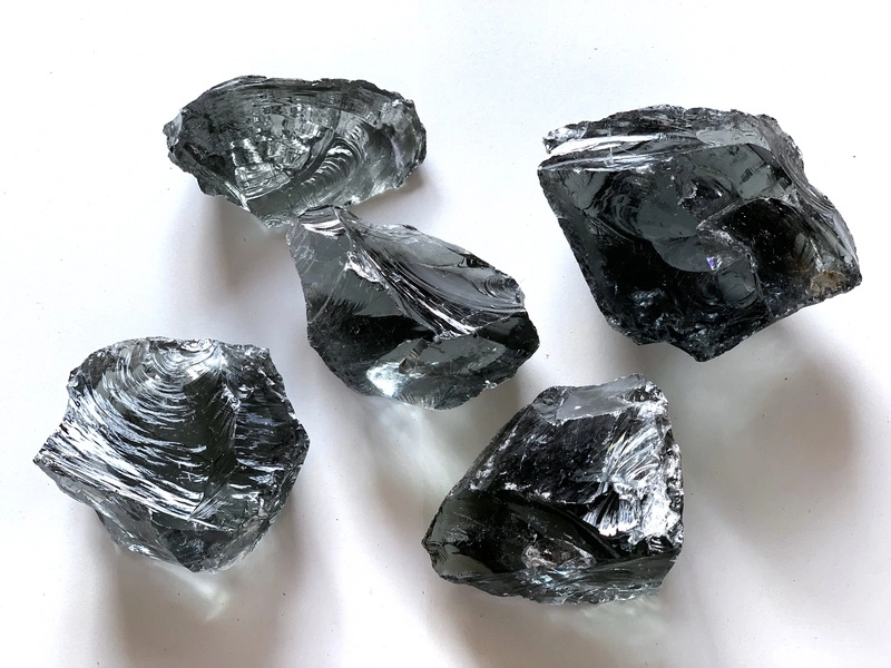 Glass Rocks Black Smoked 40-80 mm