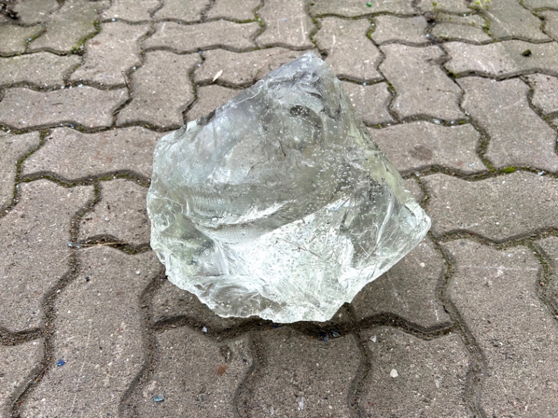 Glasbrocken kristall groß ca. 28 cm