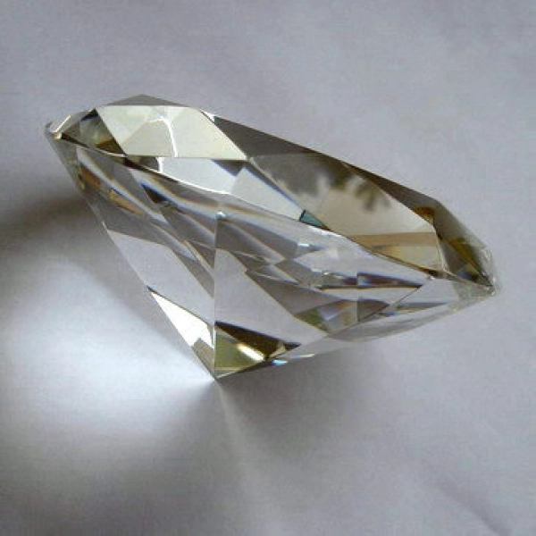 Crystal Glass Diamonds 100 mm Clear