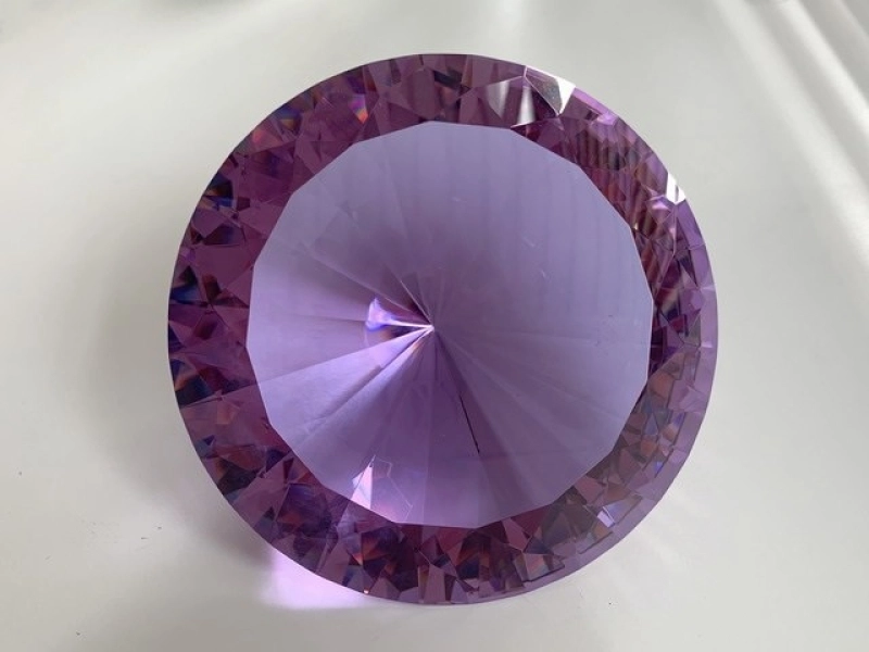 Crystal Glass Diamonds 150 mm Purple front