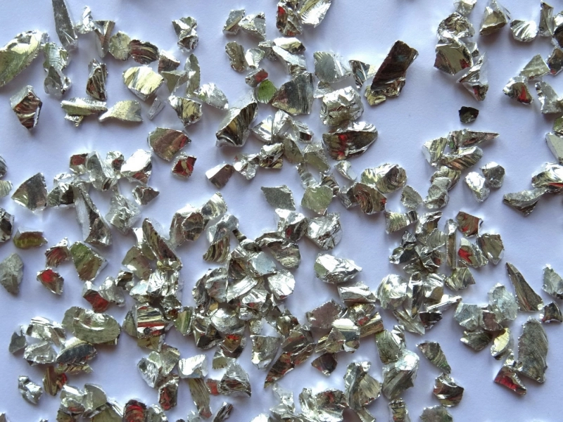 Glass stones | glass granules silver, 3-6 mm/1 kg