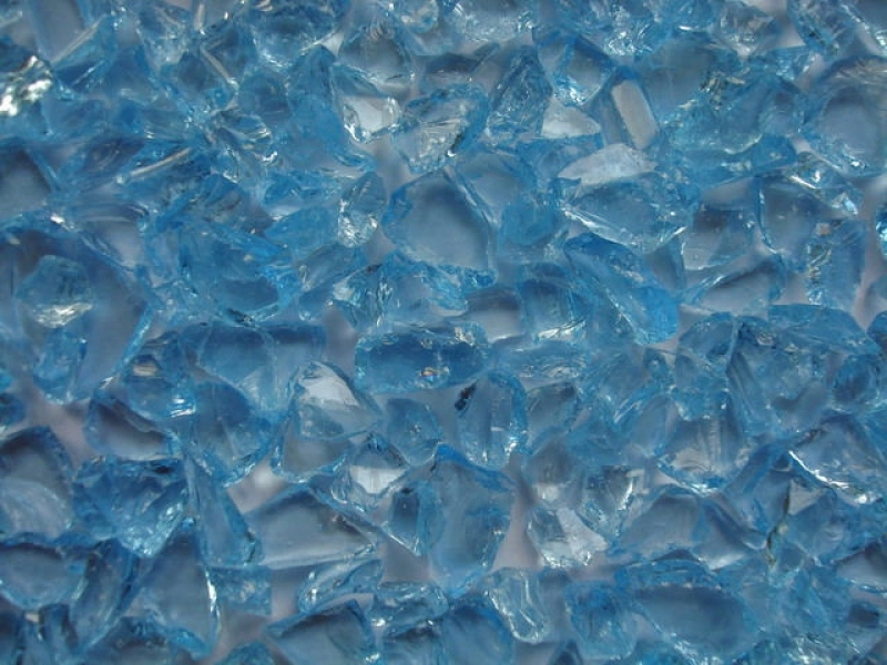 Glass Gravel Azure 2,5-5 mm | Glass Chippings
