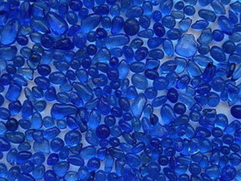 Glass Beads Cobalt Blue 3-6 mm | 25 Kg | Glass Pebbles Aggregates
