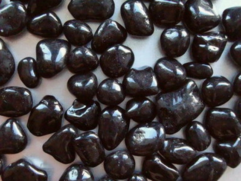 Glass Beads Black 8-10 mm | 1 Kg | Glass Pebbles Aggregates