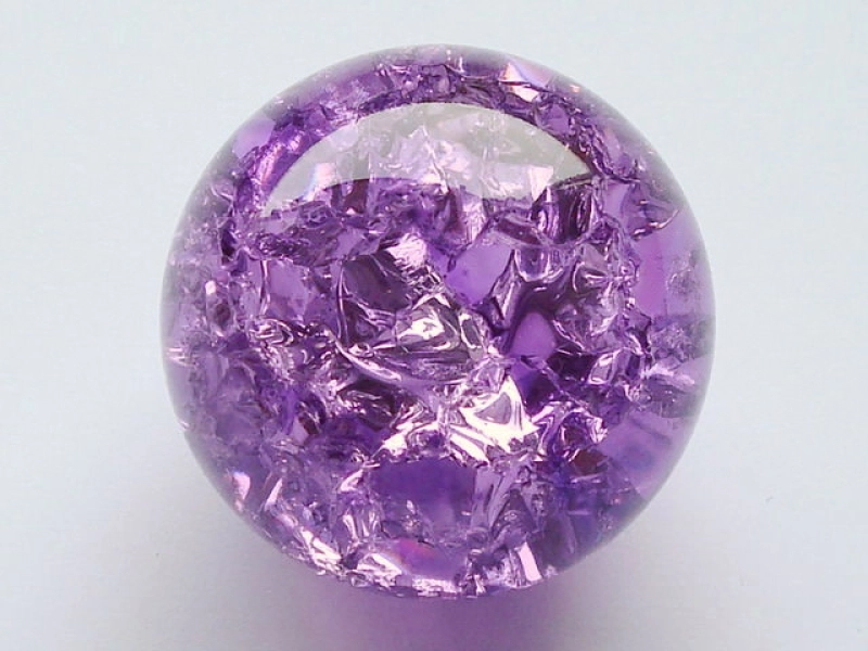 Crystal Glass Balls 35 mm Purple | Cracked Glass Balls | Glass Balls Splintered Effect