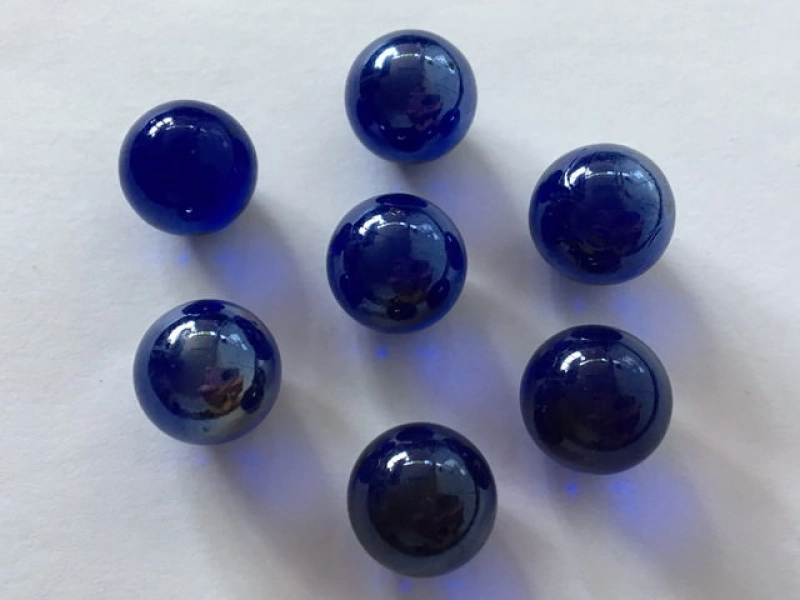 Glass Marbles 14 mm Cobalt Blue | Shimmering Surface | 1 Kg.