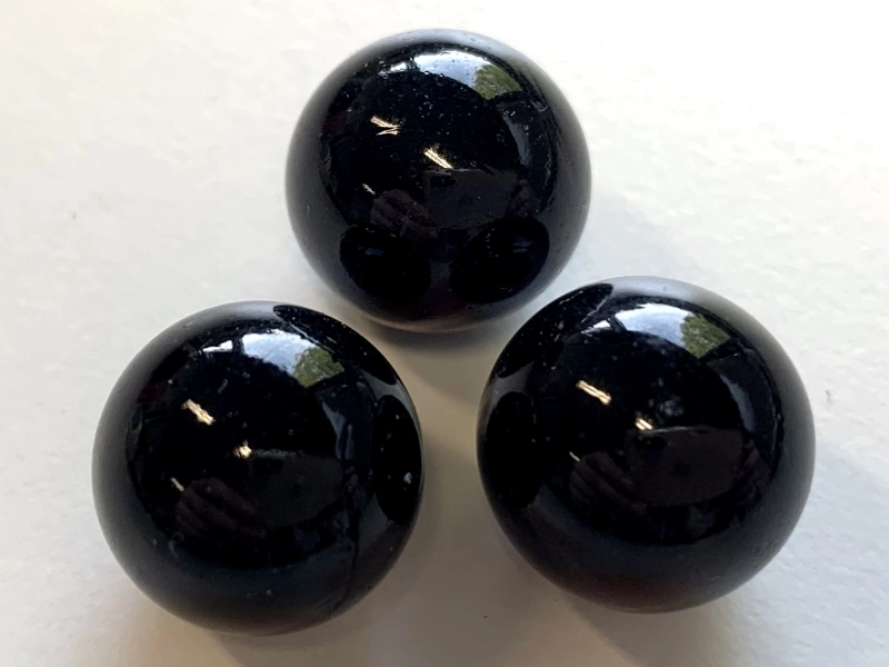 Glass Marbles 16 mm schwarz/meteor