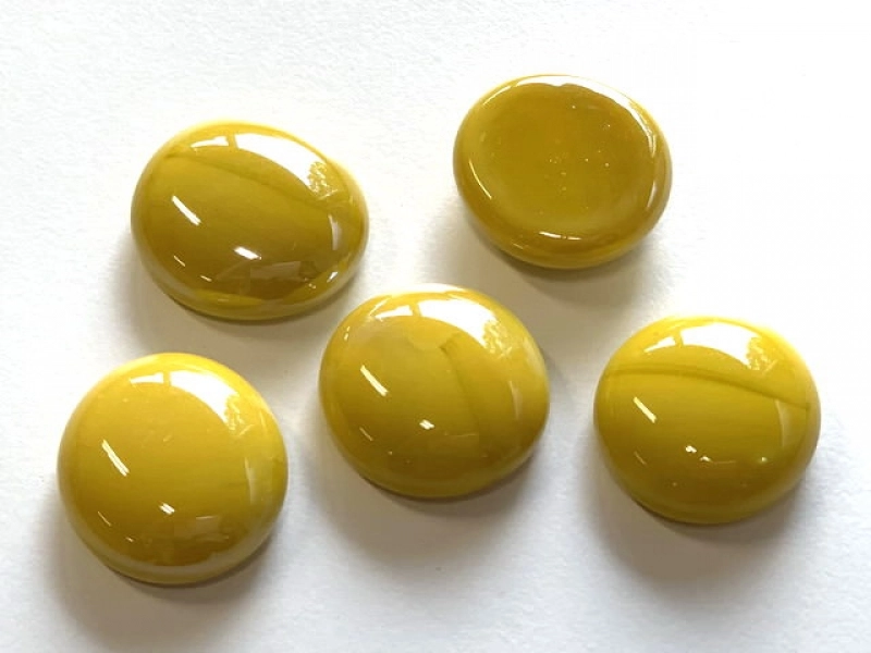 Glass Pebbles 17-20 mm Yellow Marble | 1 Kg | Glass Nuggets