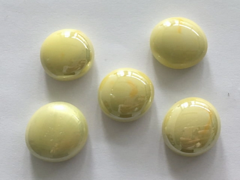 Glasnuggets pastell-lemon opak-ir., ca. 17-20 mm/1 kg