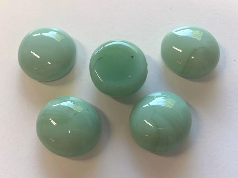 Glass Pebbles 17-20 mm Pastel Green Opaque | 1 Kg | Glass Nuggets
