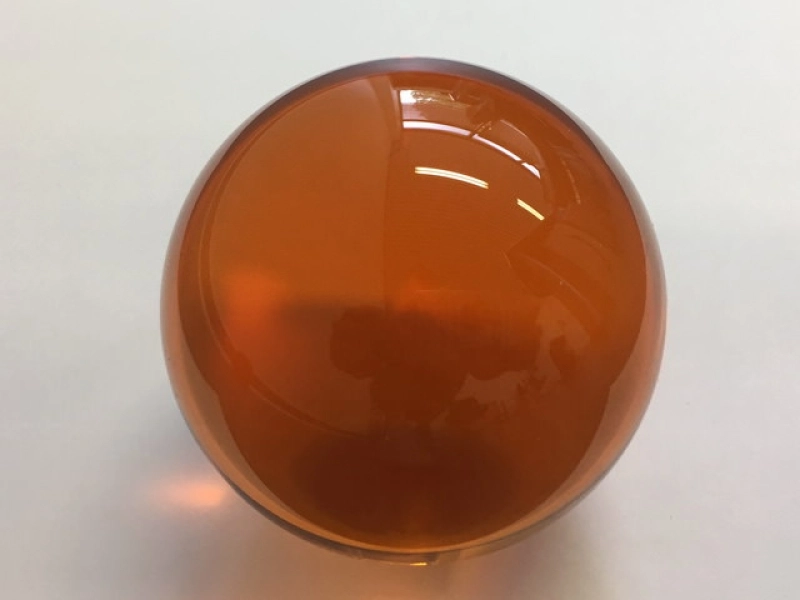 Kristallglaskugel 80mm, goldgelb