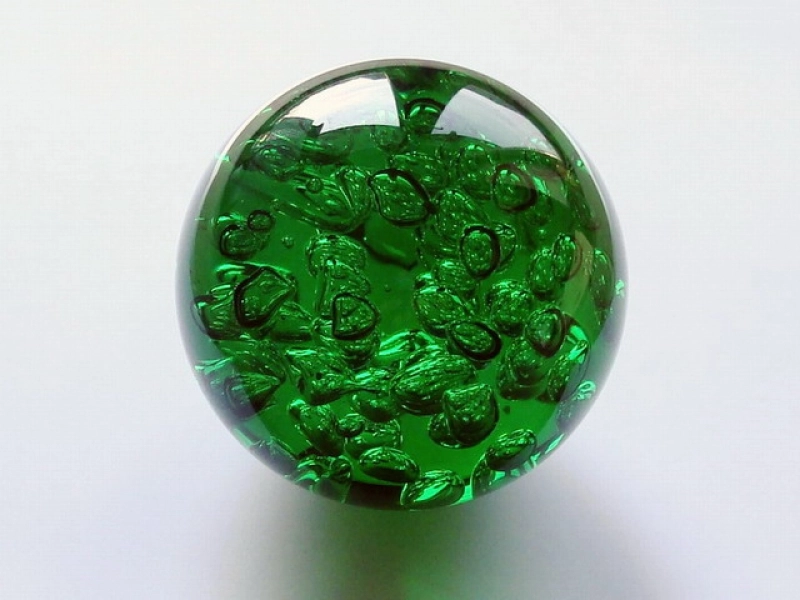 Crystal Glass Balls 150 mm Green | Crystal Balls | Crystal Spheres Bubbles | Option 2