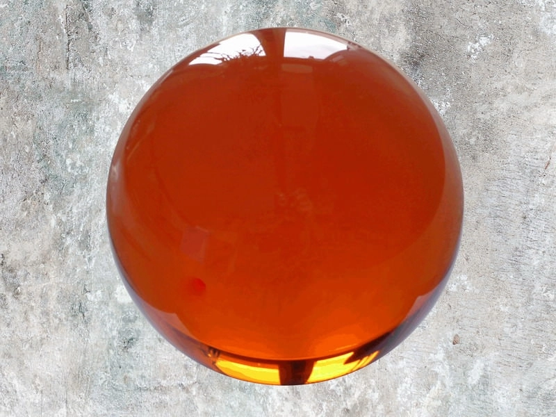Crystal Glass Balls 200 mm Orange | Crystal Balls | Crystal Spheres