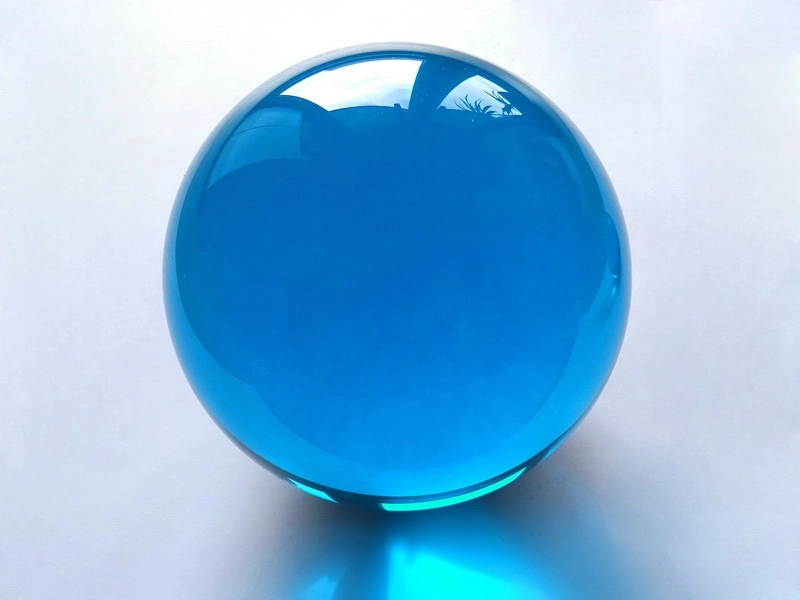 crystal glass sphere turquoise 100 mm