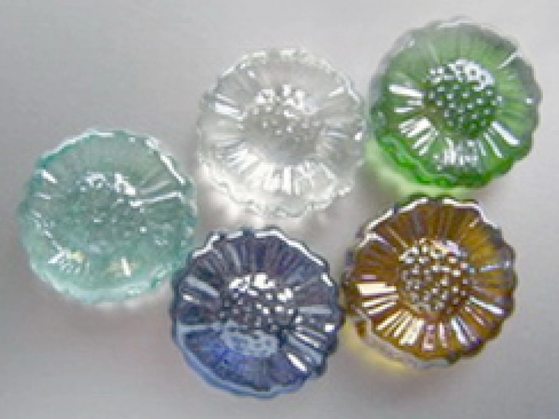 Glass Sun Flower Green| Shimmering Surface | 1 Kg