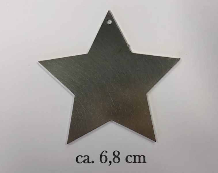 Sterne aus Edelstahl ca. 6,8 cm - für Dekoration