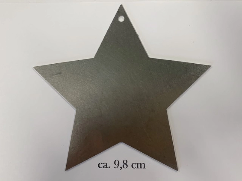 Sterne aus Edelstahl ca. 9,8 cm/ 10 Stück